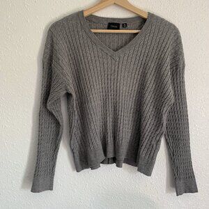Gray Cropped Sweater